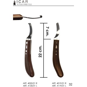 Icar Hovkniv Rett blad Classic Venstre